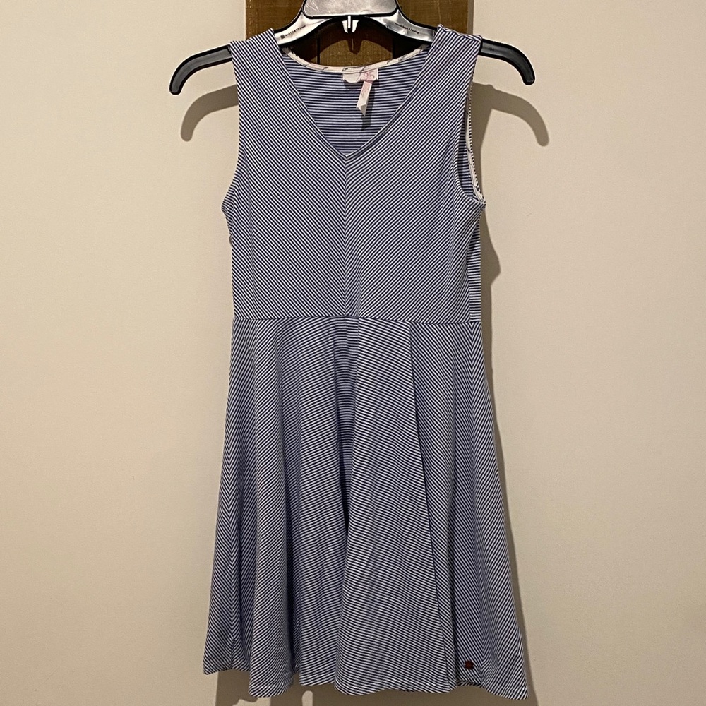 Matilda Jane Blue and White Striped Casual Dress